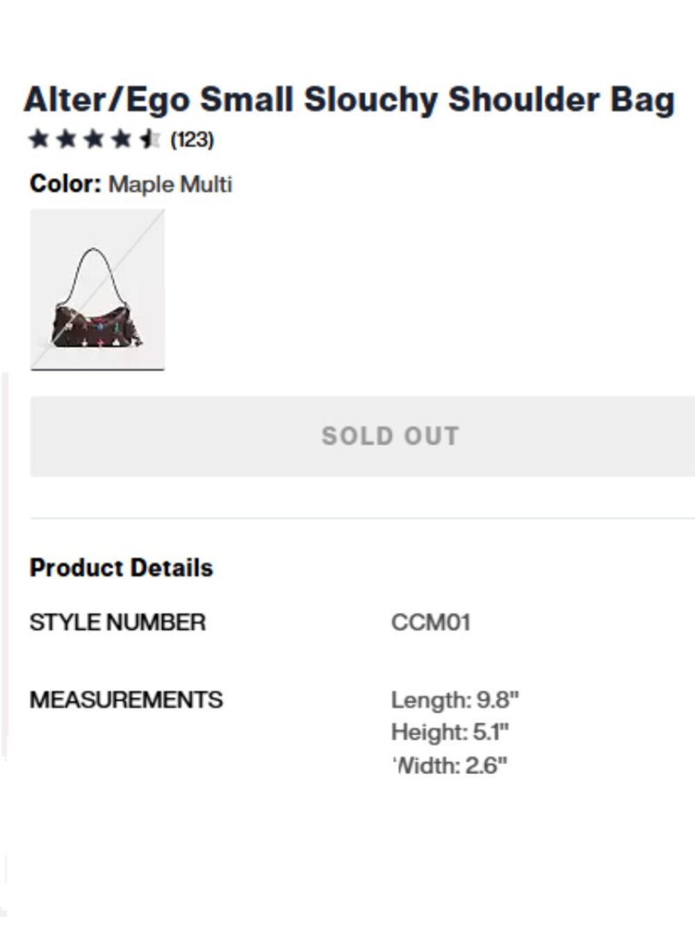 Coach Coachtopia Alter/ Ego Small Slouchy Bag in Maple w/ 12 charms CCM01 - Picture 13 of 13